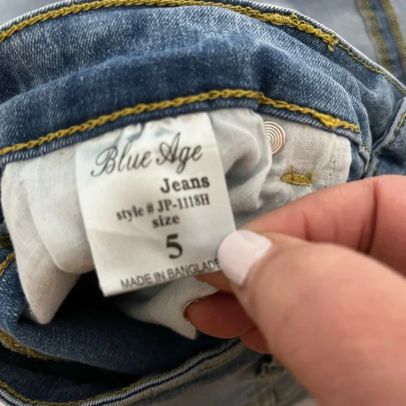 Blue Age Denim inside out jeans size 5 (waist 26) - Picture 7 of 11